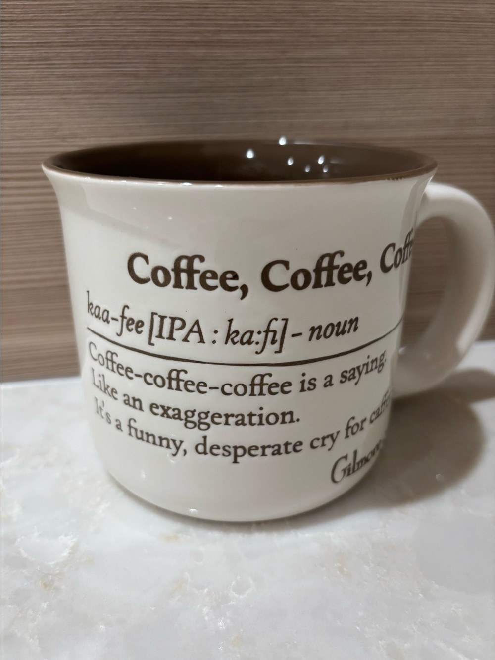 NWT Gilmore Girls Coffee Mug with Printed Definition of coffee coffee coffee
